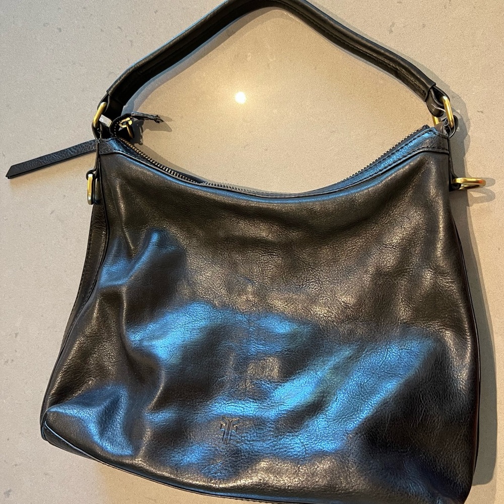Frye Claude Hobo purse in Black leather - Picture 2 of 11